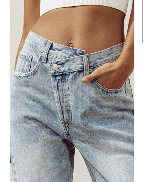Asymmetric Denim Jeans